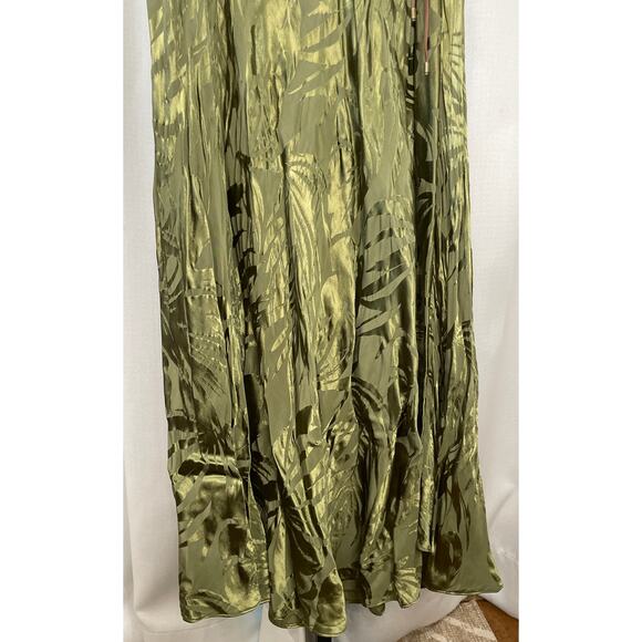 Lauren Ralph Lauren Palm Leaf Jacquard Sleeveless Dress Olive Green Size 16 NWT - Picture 6 of 13